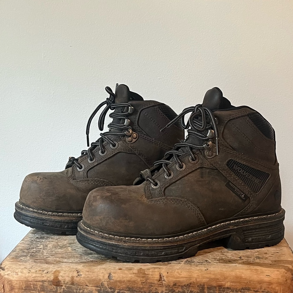Wolverine Hellcat safety toe women’s work boots, sz 8W